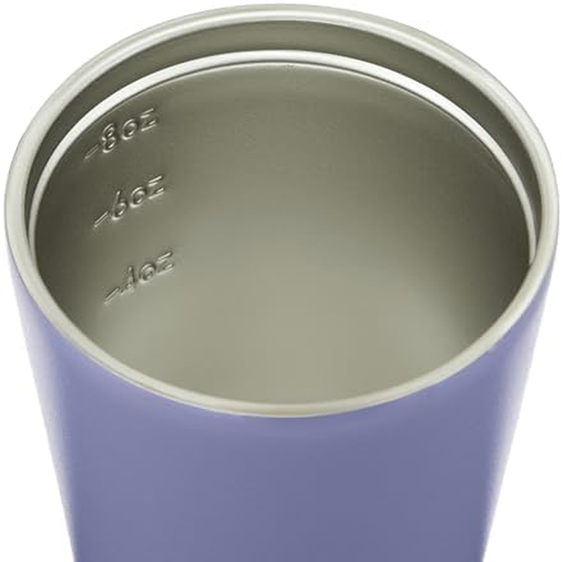 Made by Fressko Reusable Coffee Cup - Stainless Steel Insulated Mug - Leak Proof Travel Cup for Hot/Cold Drinks - 3 Hr Heat Retention - Fits Car Holders & Coffee Machines - Grape - 8Oz 227Ml image number 2