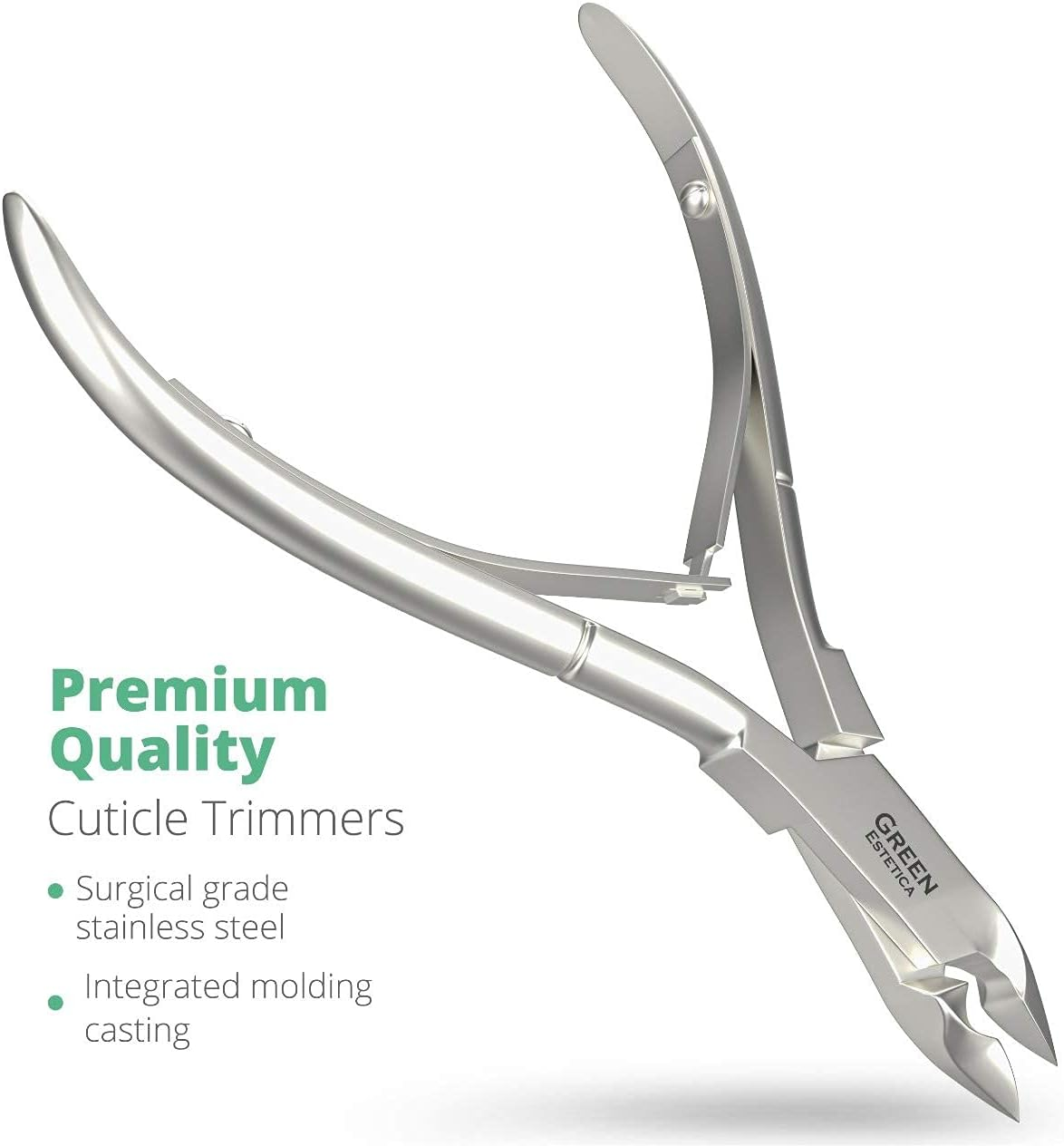 Premium Cuticle Trimmer Stainless Steel Nipper - Sharp Blades with Double Spring - Manicure Pedicure Tool for Home and Salon