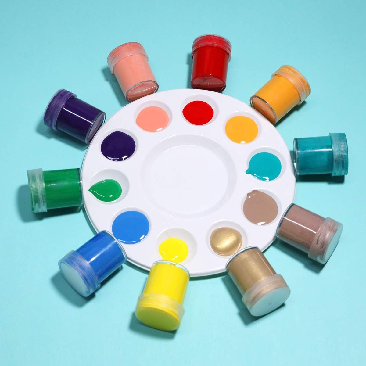 TBC the Best Crafts Creative Acrylic Paint Set, 24 Basics Colors with Bottles (15Ml/0.5Oz), Rich Pigments, Non Toxic for School, Arts and Crafts Projects image number 5