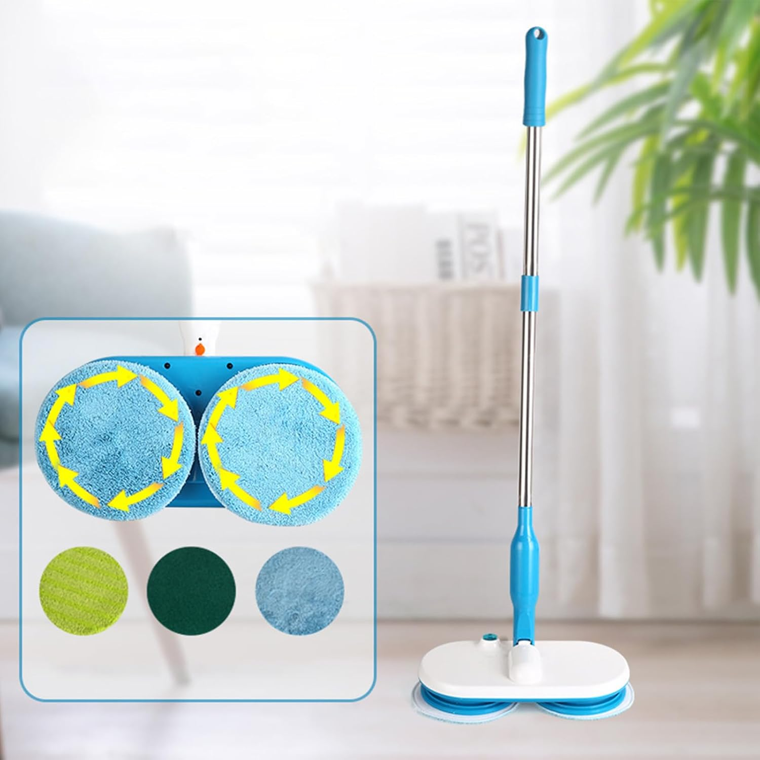 Cordless Electric Mop, Rechargeable Dual Motor Spin Mop for Floor Cleaning, up to 60Mins Powerful Floor Cleaner, Quiet Cleaning for Hardwood Tile Floors, Self Propelled image number 4