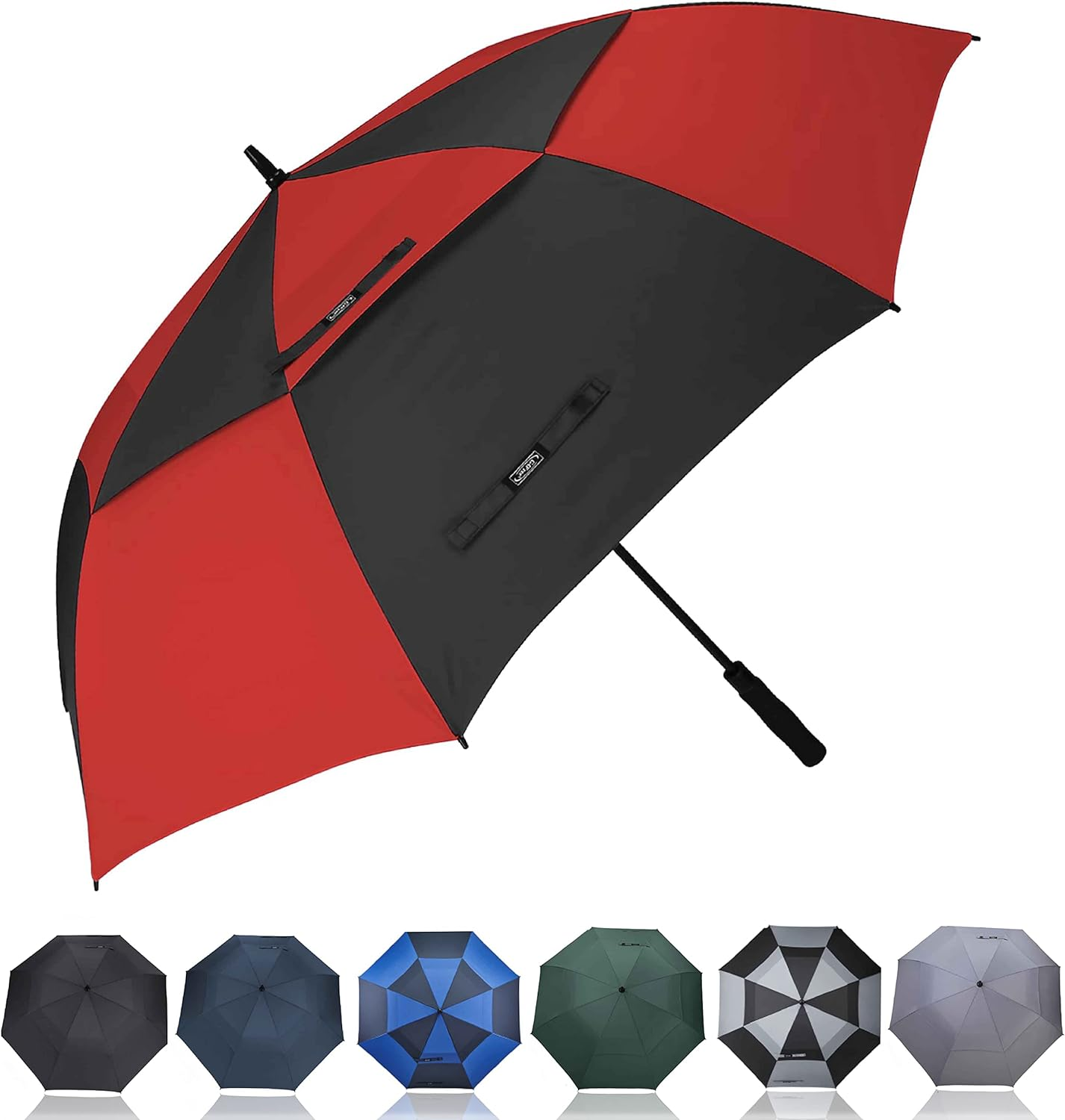 G4Free 63 Inch Golf Umbrella Windproof Double Canopy Extra Large Oversize Automatic Open Waterproof Umbrellas image number 3