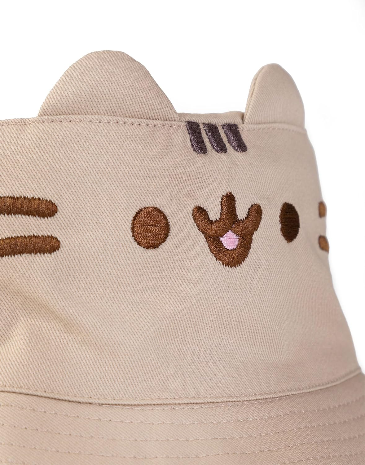 Pusheen Cat Women&rsquo;S Beige Bucket Hat | 3D Ears | Casual Sun Protection | Cute Cartoon Accessory image number 3