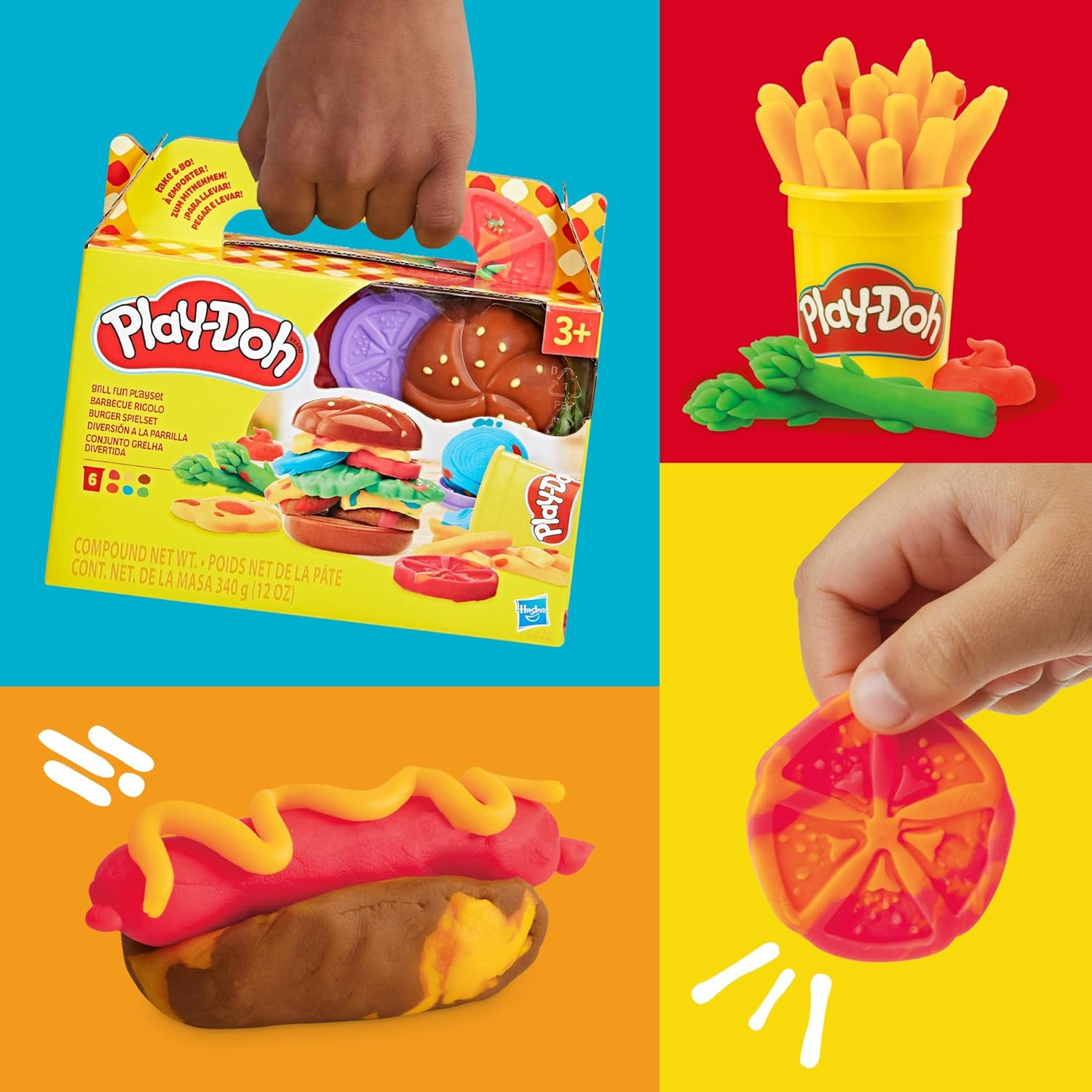 Play-Doh Grill Fun Playset, Play Kitchen Toys, Arts & Crafts for Kids 3+ image number 3