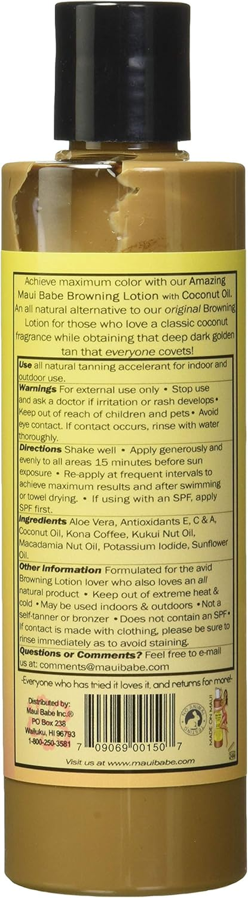 Maui Babe Maui Babe Browning Lotion Coconut Oil, 8 Ounce