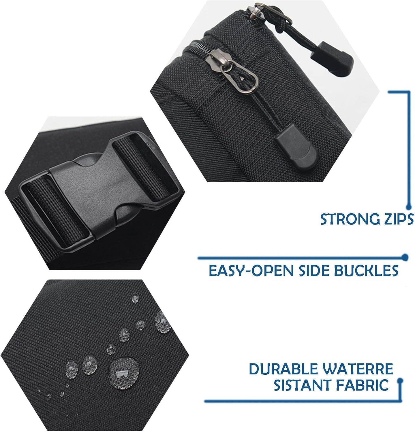 JMFCDA Minimalist Design Money Belt for Men & Women with Adjustable Strap Waist Bag- Ideal for Keeping Your Cash, Credit Card, Passport, Phone Safe When Traveling (Black) image number 5