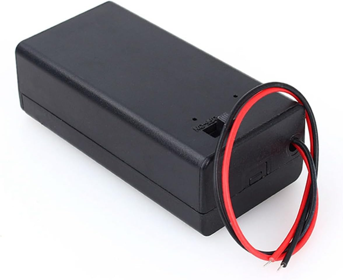 Stable with Cover Battery Box, Firm Case with 150Mm Battery Clip, for Power Supply External Power Supply 9V Household Battery image number 3