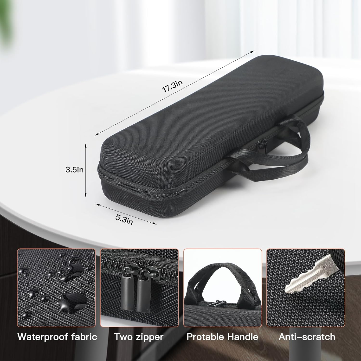 Travel Carrying Case for Dyson Airstrait HT01 Hair Straightener Hard Protective Case Storage Bag Layer Hair Accessories Tools Orgnizer (Black) image number 5