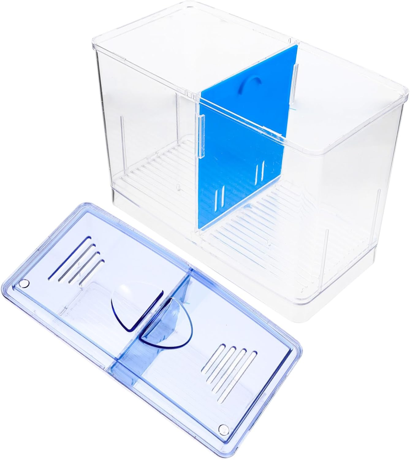 GRIRIW Aquarium Box for Betta Fish Removable Divider for Easy Separation Acrylic Breeding Box for Aquatic Pets Transparent Design for Viewing for Hatching and Nursing Fry image number 2