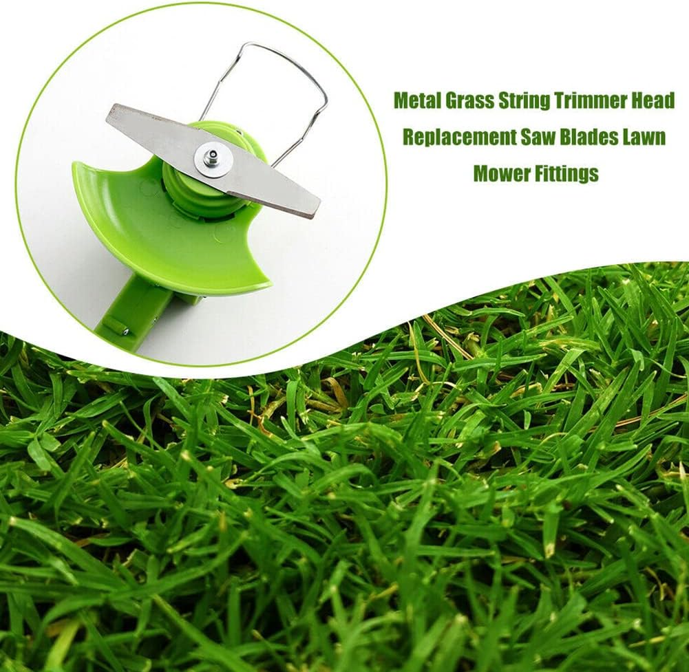8 Pcs Metal Lawn Mower Saw Blade Head Replacement Saw Blades Lawn Mower Fittings Cordless with Battery and Charger Accessories,Universal Craftsman String Trimmer Attachments image number 5