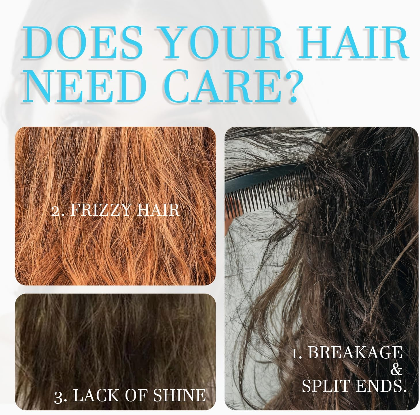 Keratin Hair Oil, Anti-Frizz Treatment, Nourishing Smooth Hair Care with Collagen