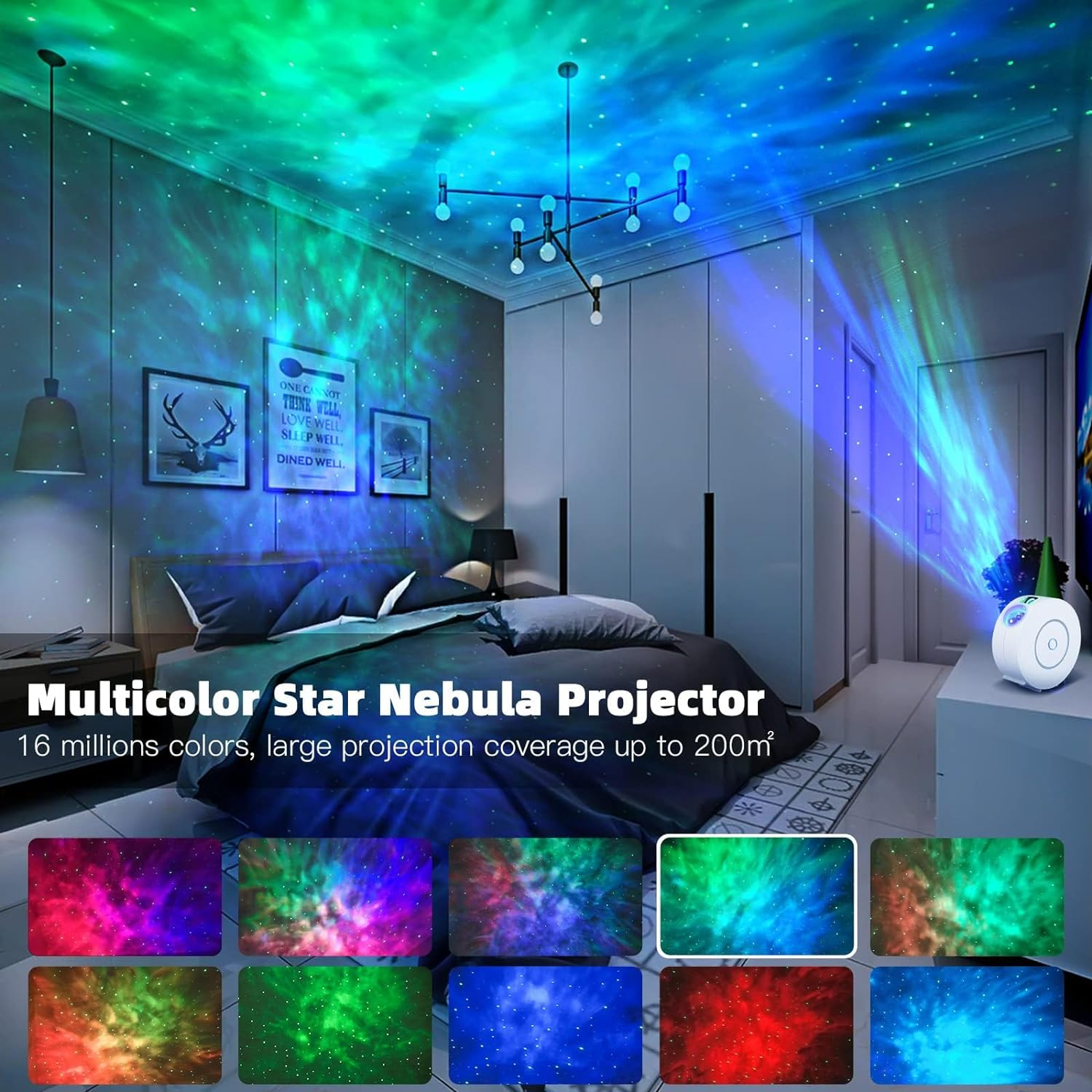 Star Projector Galaxy Light for Bedroom, Smart APP & Voice Control Nebula Projector, Perfect Christmas Hoom Decor Compatible with Alexa & Google Home, Rotatable and Adjustable Cloud Stars image number 2