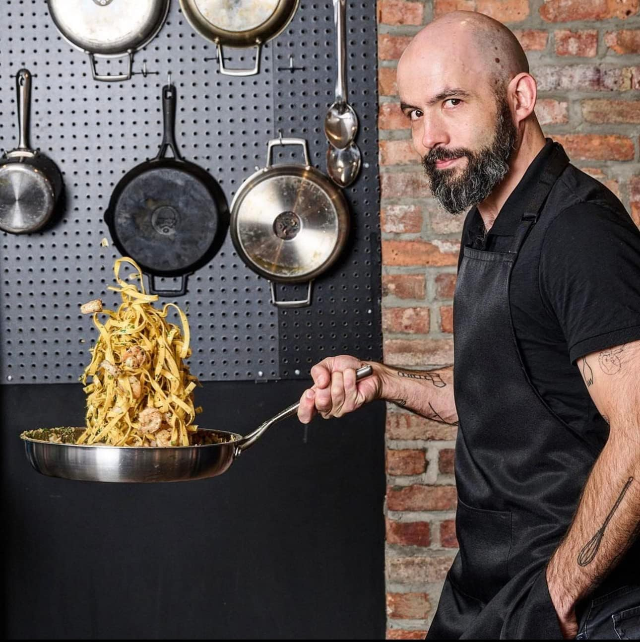 Babish 12 Inch Stainless Steel Triply Professional Grade Fry Pan W/Stainless Lid image number 1