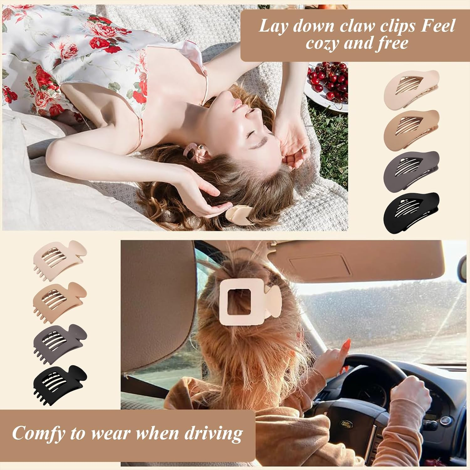 Evadollina Hair Clips Ladies, 8 Pieces Hair Clip, Duckbill Hair Clips Ladies, Duckbill Hair Clip, Hair Clips, Flat Hair Clip, Christmas Gifts (2 Designs) image number 5