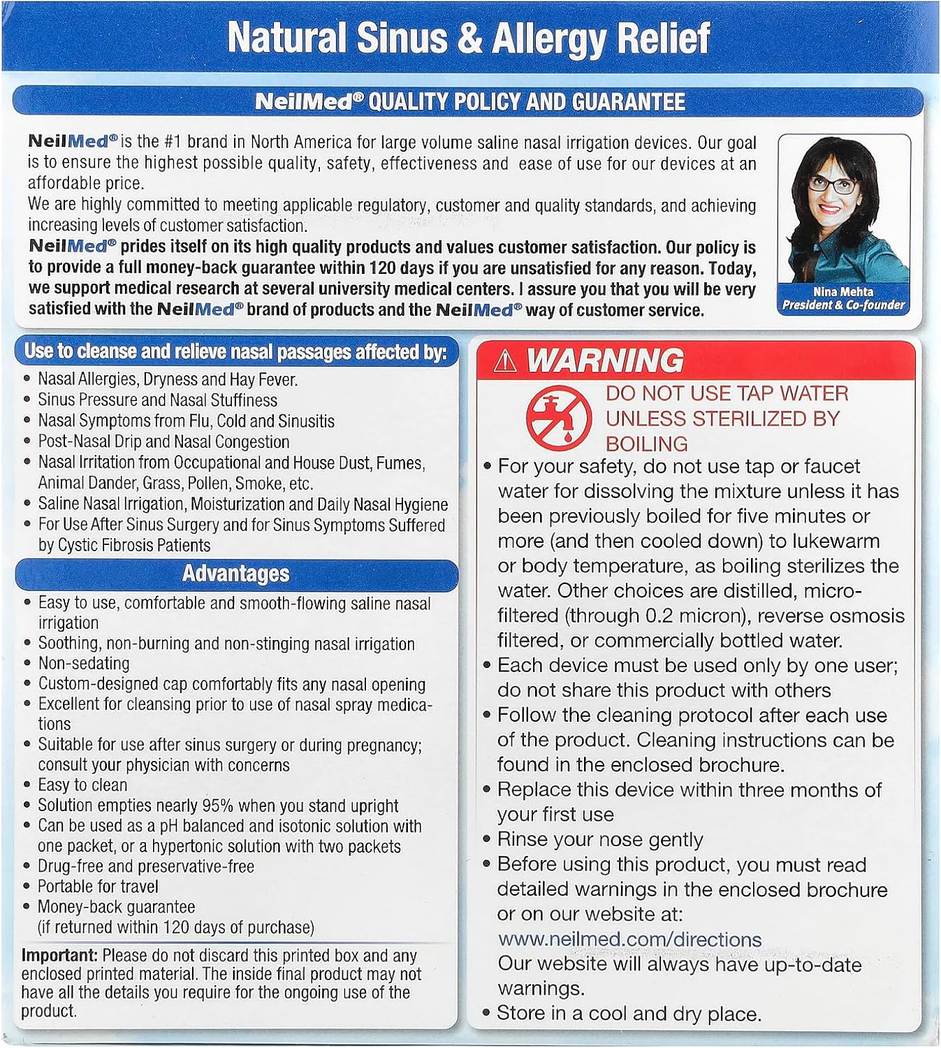 Neilmed Sinus Rinse - a Complete Sinus Nasal Rinse Kit