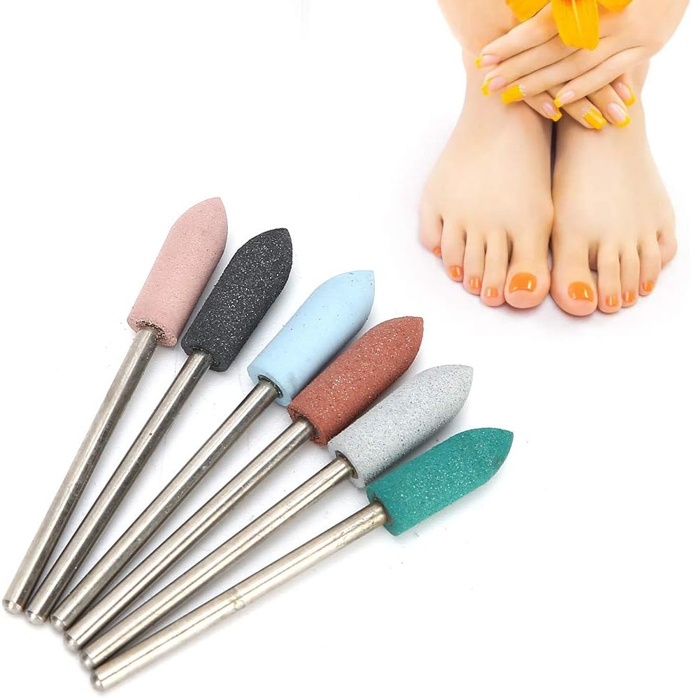 Nail Drill Bits Set -6 Pcs Nail Art Grinding Head Dead Skin Removal Nail Drill Bits Sanding Polishing Head Set for Remove Acrylic Gel Nails Cuticle Manicure Pedicure(#12) image number 5