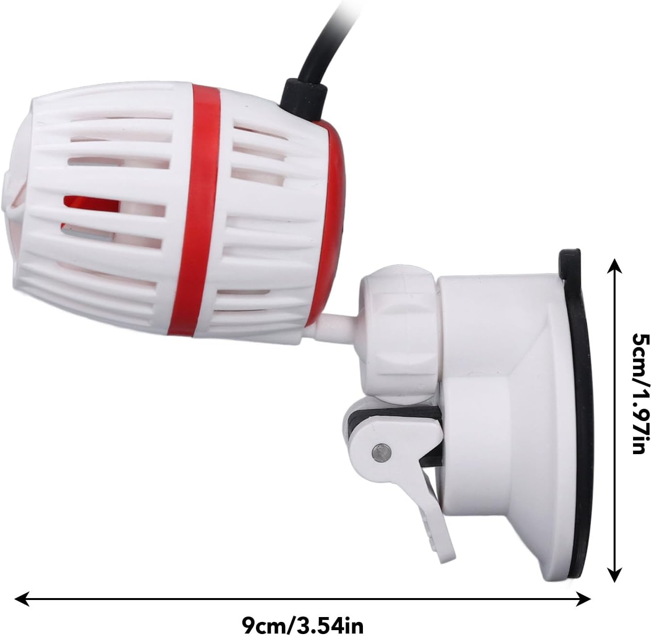 Aquarium Wave Maker, 4 Gears Adjustable Circulation Pump for Saltwater and Freshwater Fish Tank, Power Head (Black) (White) image number 1