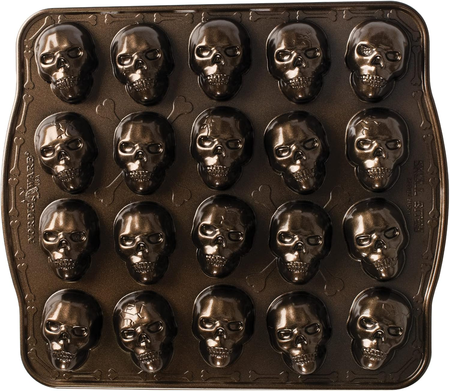 Nordic Ware Skull Bitelets, Bronze, 2.5 Cup Capacity