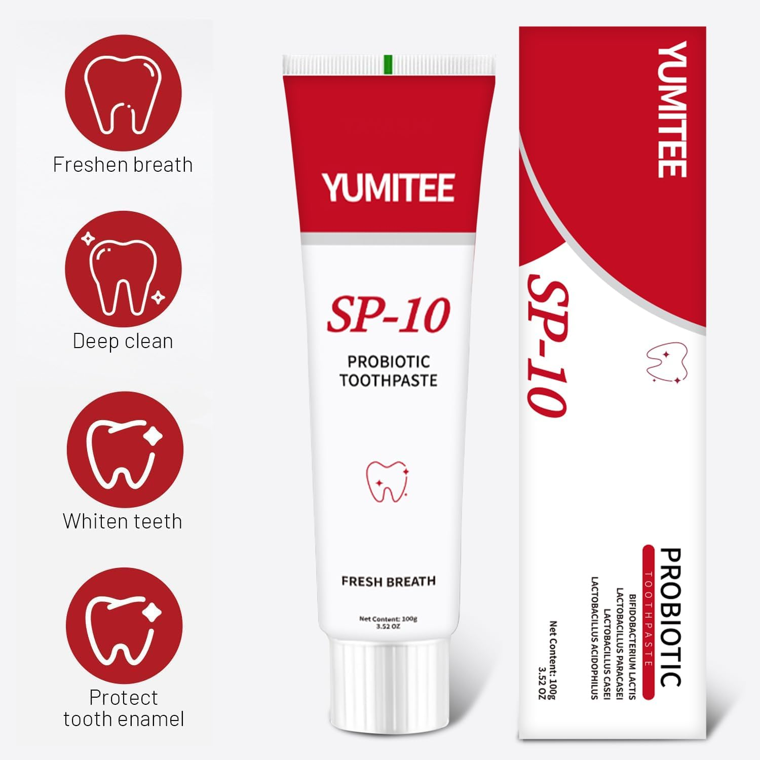 Sp10 Probiotic Toothpaste, Sp-10 Ultra Whitening Toothpaste for Fresh Breath&Stain Removal&Deep Cleaning Care,Evolved from Sp4 Sp6 image number 2