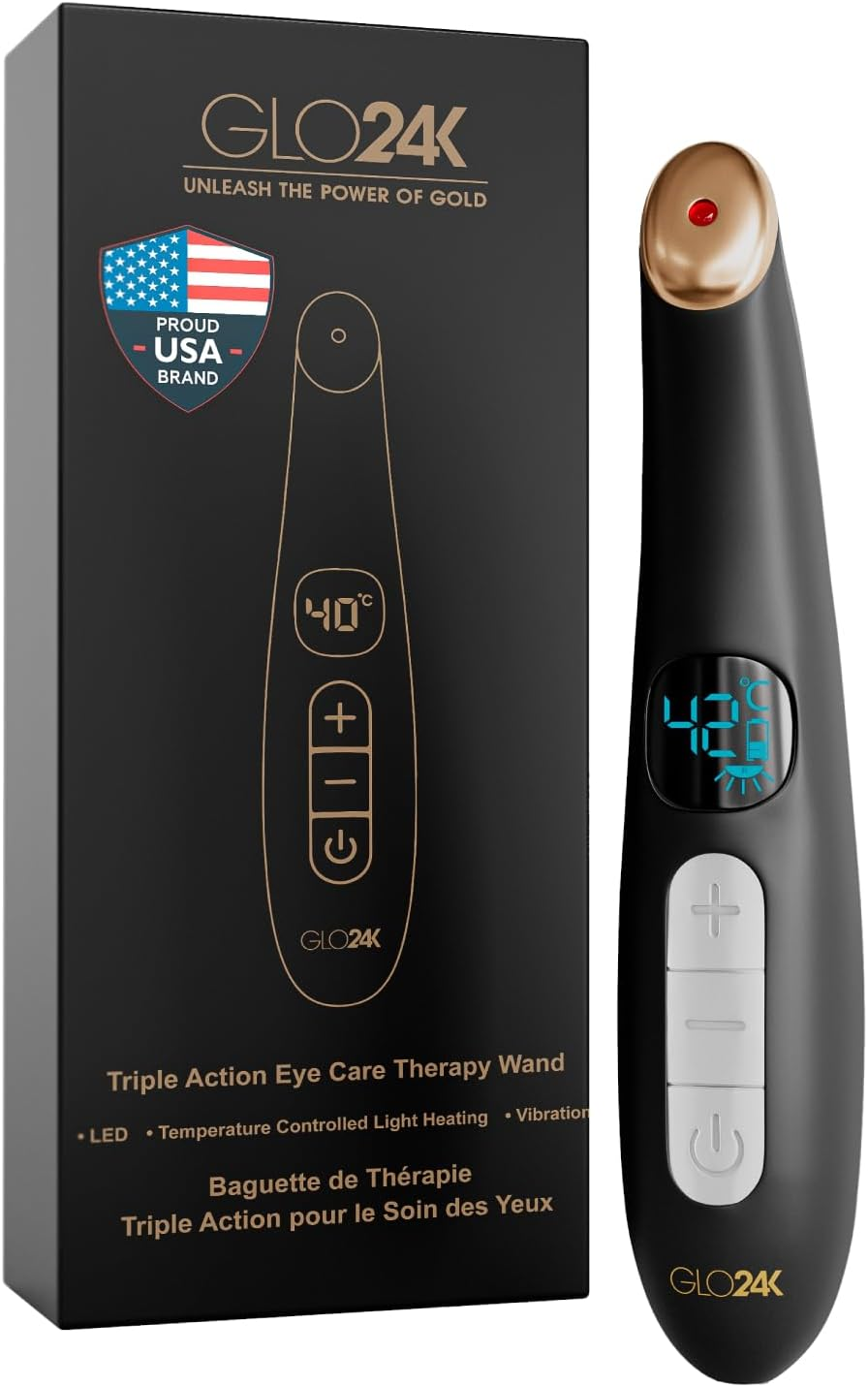 GLO24K Eye Care Beauty Massager. for Radiant, Beautiful Skin around the Eyes.