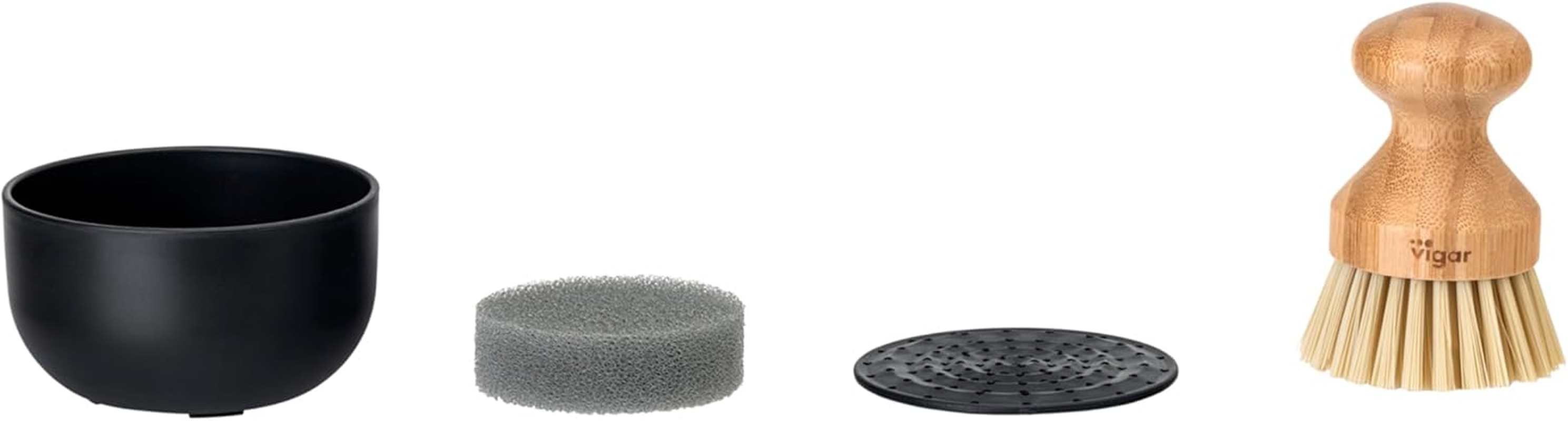 VIGAR Vintage Bamboo Palm Brush Set image number 2