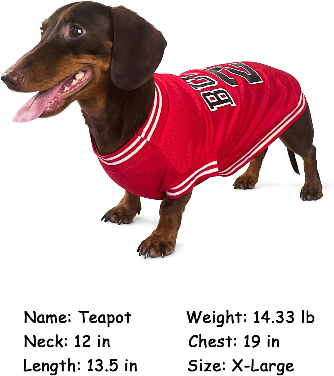 Dog Clothes Basketball Mesh Breathable T-Shirt,Pet Clothes Puppy Sportswear Spring/Summer Fashion Dog Shirt. (Red, Xx-Large) image number 6