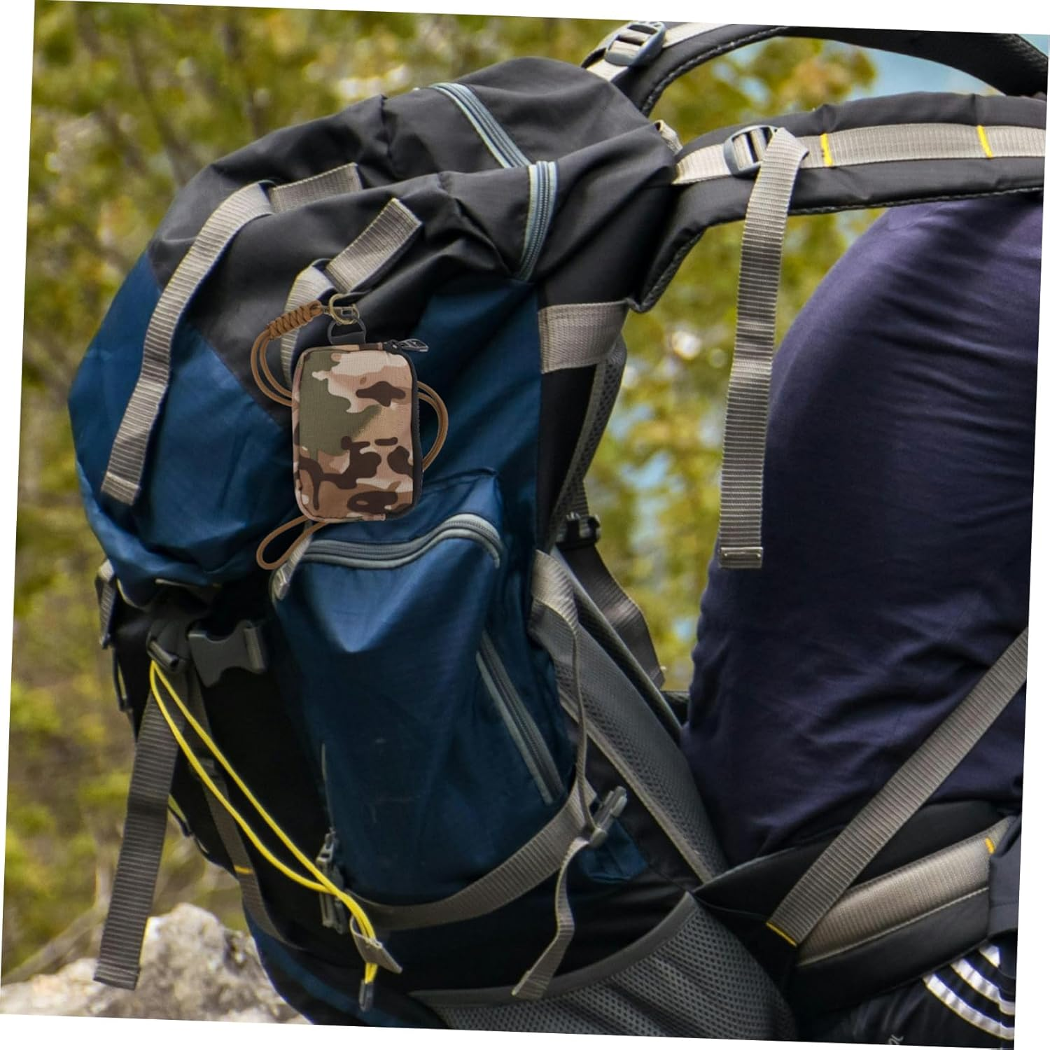 Mobestech Outdoor Leisure Lanyard Bag Portable Coin Purse Pocket Organizer for Credit Card Id Card Keys Jewelry Storage Bag image number 2