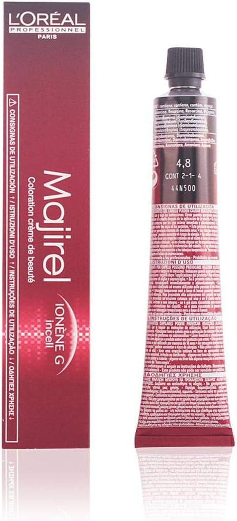 L'Oreal Majirel Permanent Hair Colour, 4.8 Mocha Brown, 50 Ml