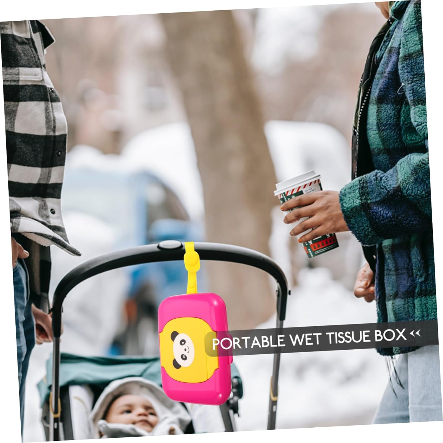 Portable Wet Wipes Box Panda Design for Travel Use Lightweight and Compact for Go Hygiene Includes Dispenser for Easy Access image number 6