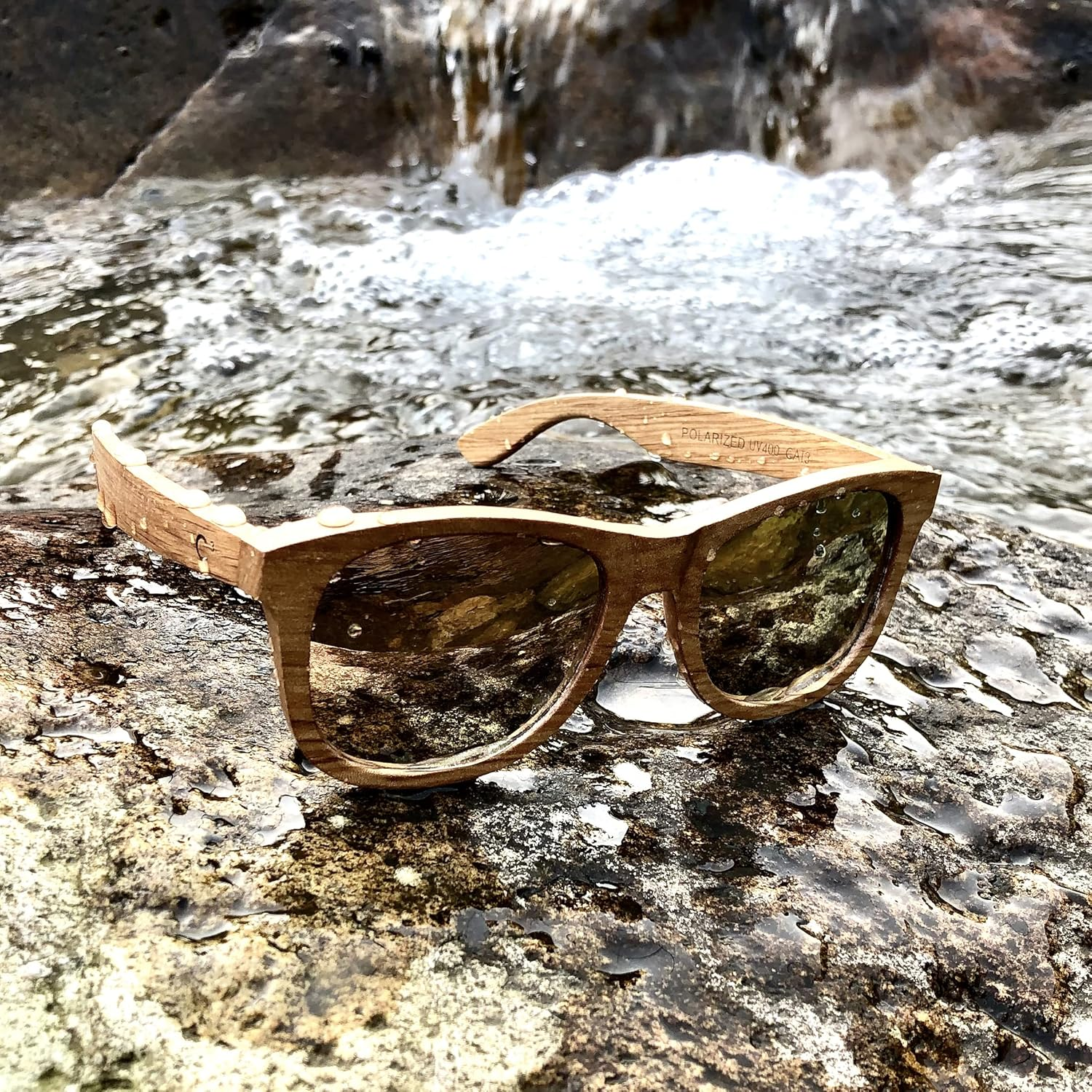 C3 Handmade Natural Wood Polarized Lens Sunglasses for Men and Women for Traveling Driving and Gift image number 2