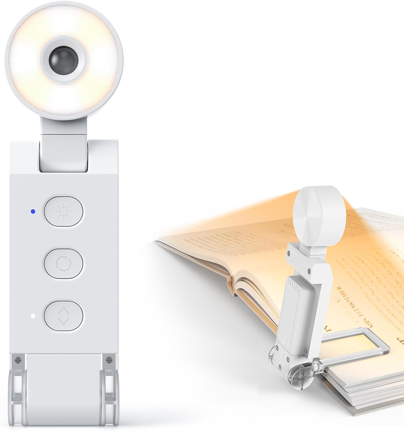 Rechargeable Book Light, 700Mah Book Lamp for Reading in Bed, Ultra-Light Clip-On LED Reading Light with 5 Color & 6 Brightness, Suitable for Book Lovers and Children to Read at Night image number 4