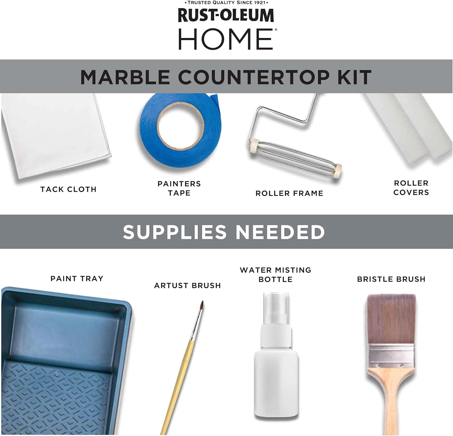 Rust-Oleum 384964 Home Marble Countertop Coating Kit, White image number 3