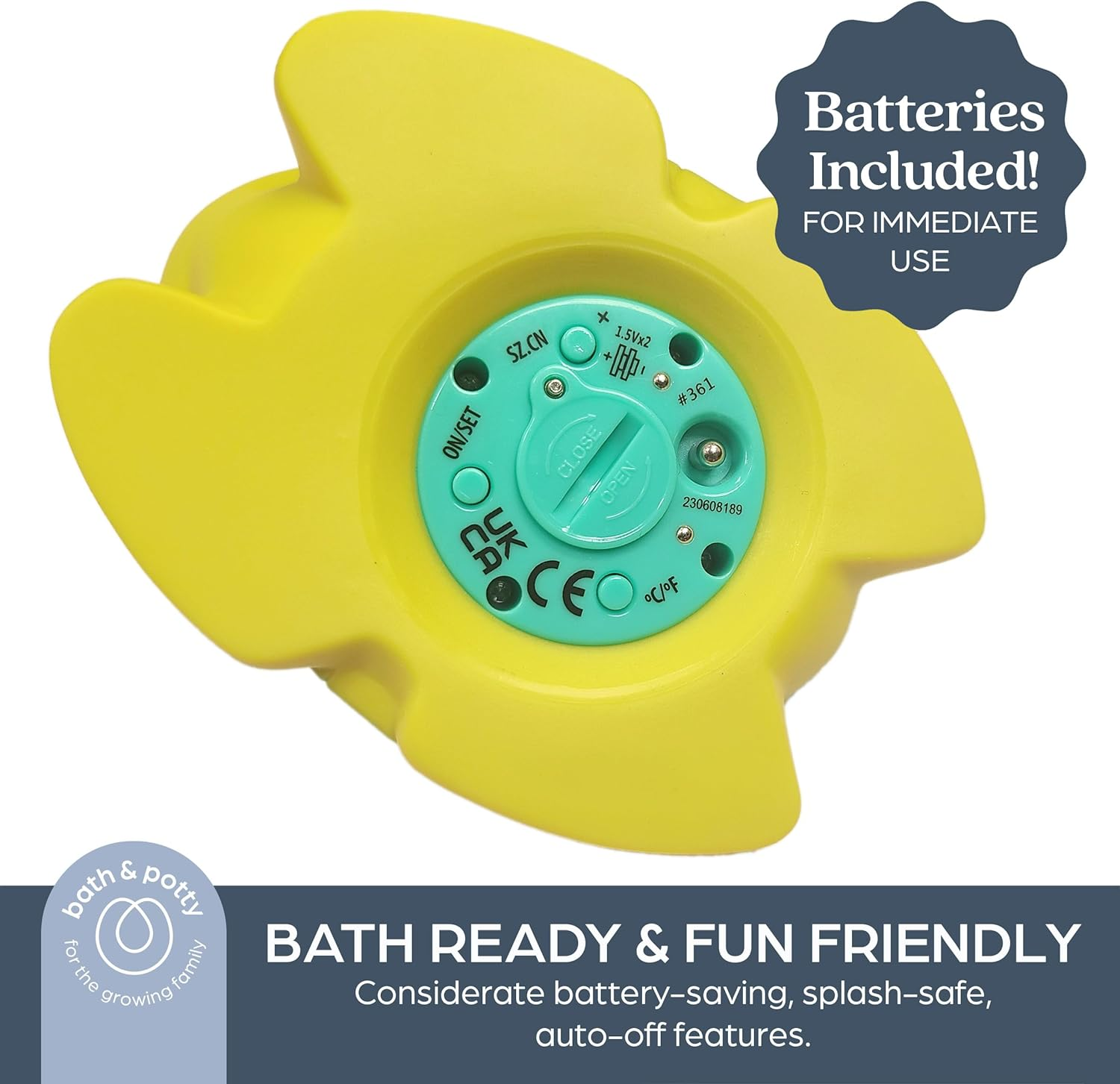 Dreambaby Turtle Baby Bath Thermometer - Instant Read Digital Thermometer for Water and Room Temperature - Floating Baby Bath Toy image number 5