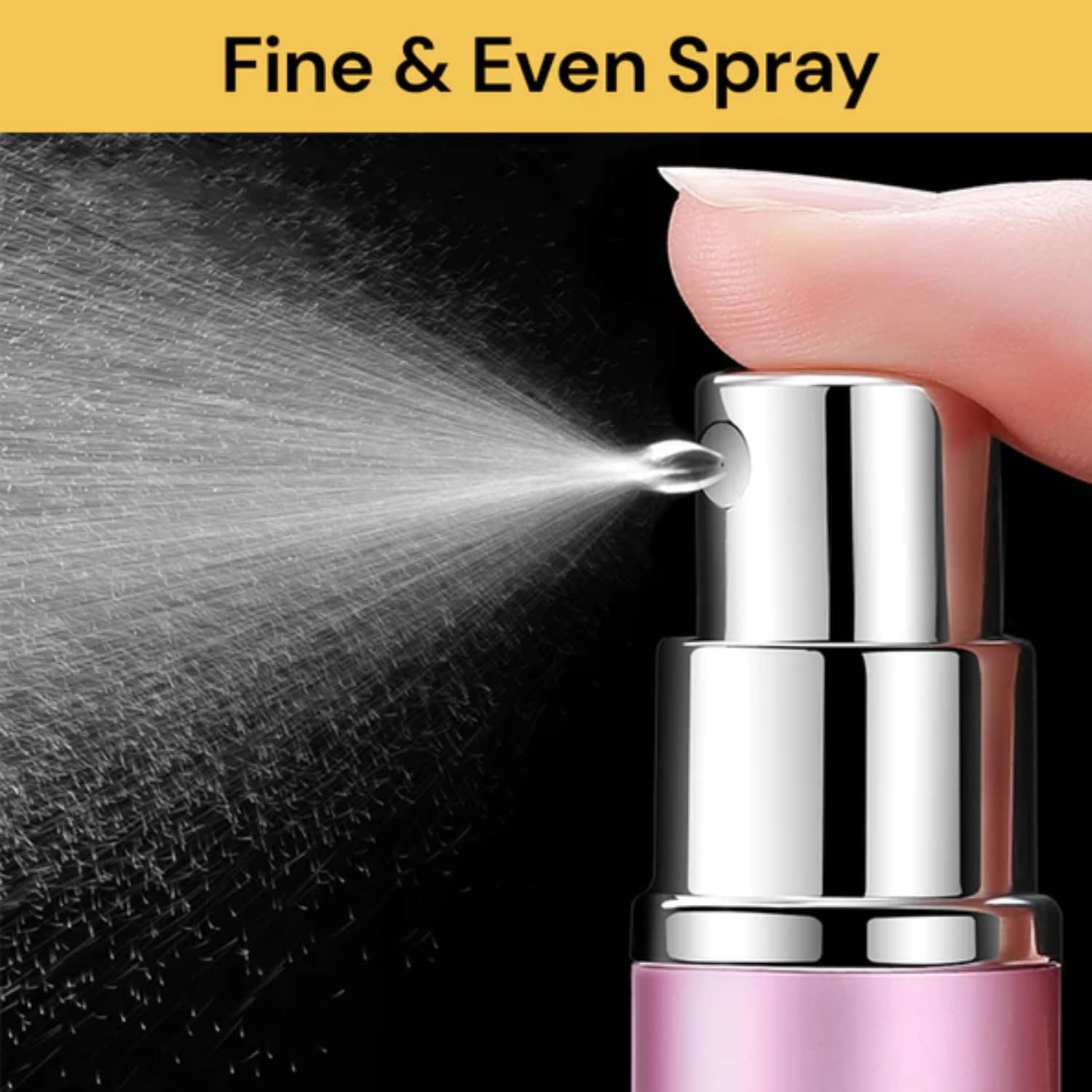 EZONEDEAL Mini Refillable Perfume Portable Atomizer Bottle Refillable Perfume Spray, Refill Pump Case for Traveling and Outgoing 5 ML (Silver) - Rose Gold image number 3