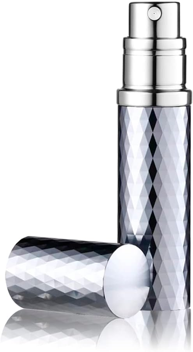 Aurdox Perfume Atomiser Refillable, Portable Mini Perfume Spray Bottles Empty Spray, Dispensers, Atomizers with Bottom Pump for Travel, Leak-Proof, 5Ml/Pastel Violet - Black image number 4