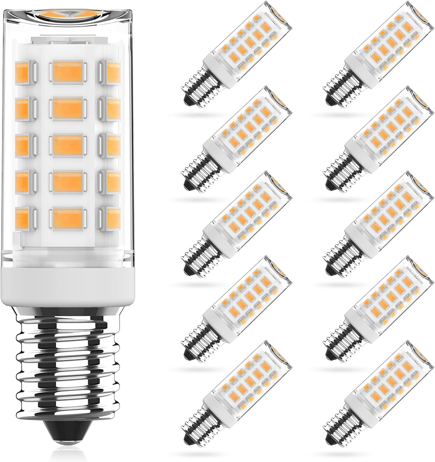 Ruledne E14 LED Bulbs Warm White 2700 K, 4 W Replacement for Halogen Bulb 40 W 50 W, E14 LED Light Bulb AC 230 V Mini Bulb, CRI 85+, No Flickering 520 LM, Not Dimmable, Pack of 10 image number 3