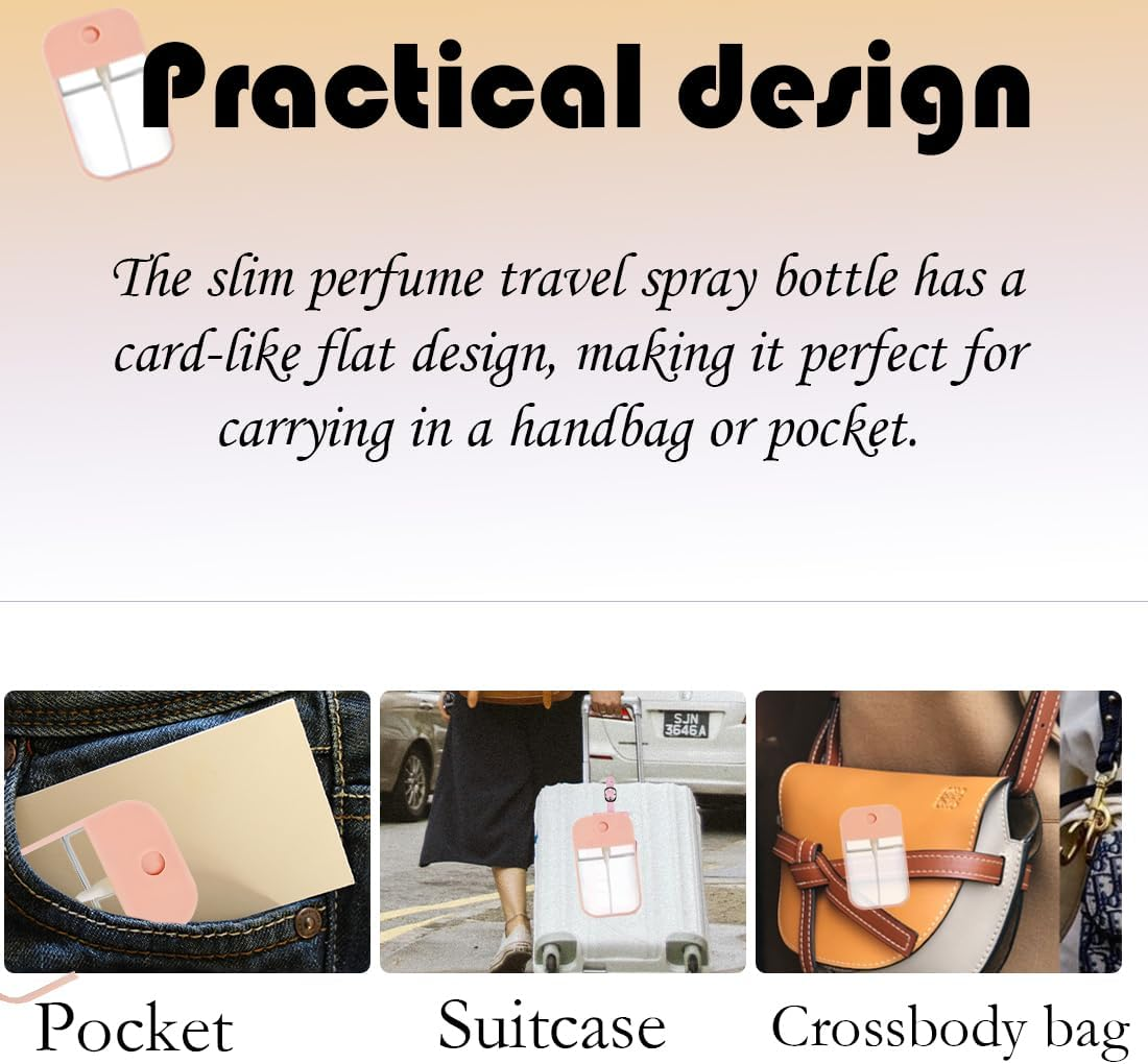 GXGM 4 Pcs 50Ml Travel Perfume Holder Bag Perfume Holder Empty Perfume Atomizer Empty Spray Bottle Empty Spray Container for Perfume Travel Cosmetics image number 4