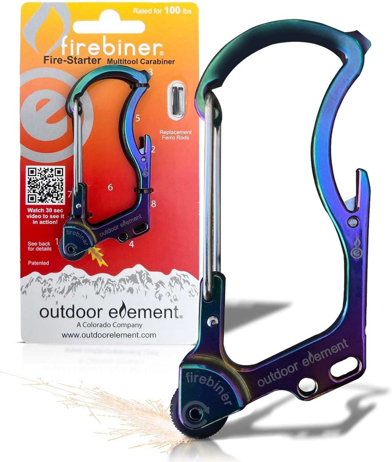 Firebiner - Fire Starter, Multi-Tool, Carabiner