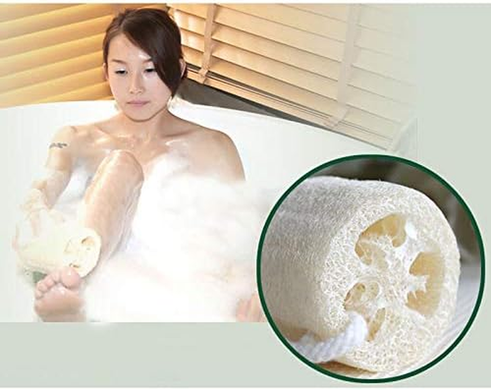 JPMD 3Pcs/Set Bath Body Shower Sponge Scrubber Natural Loofah Luffa Loofa Bathing Massage Body Sponge Scrubber image number 4