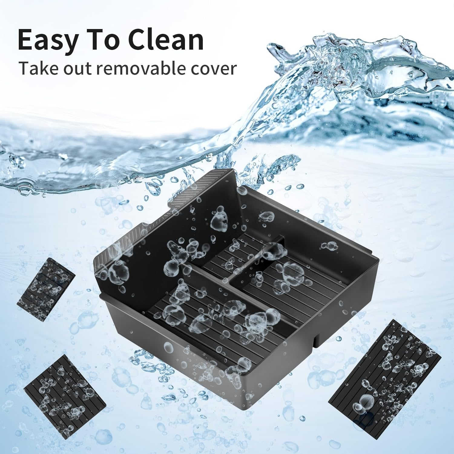 TSLDRV 2024 Newest Center Console Organizer Tray for Tesla Model 3 Highland 2024 [Slide Smoothly] Armrest Hidden Organizer Box Cup Holder for Tesla Model 3 Accessories 2024 image number 4