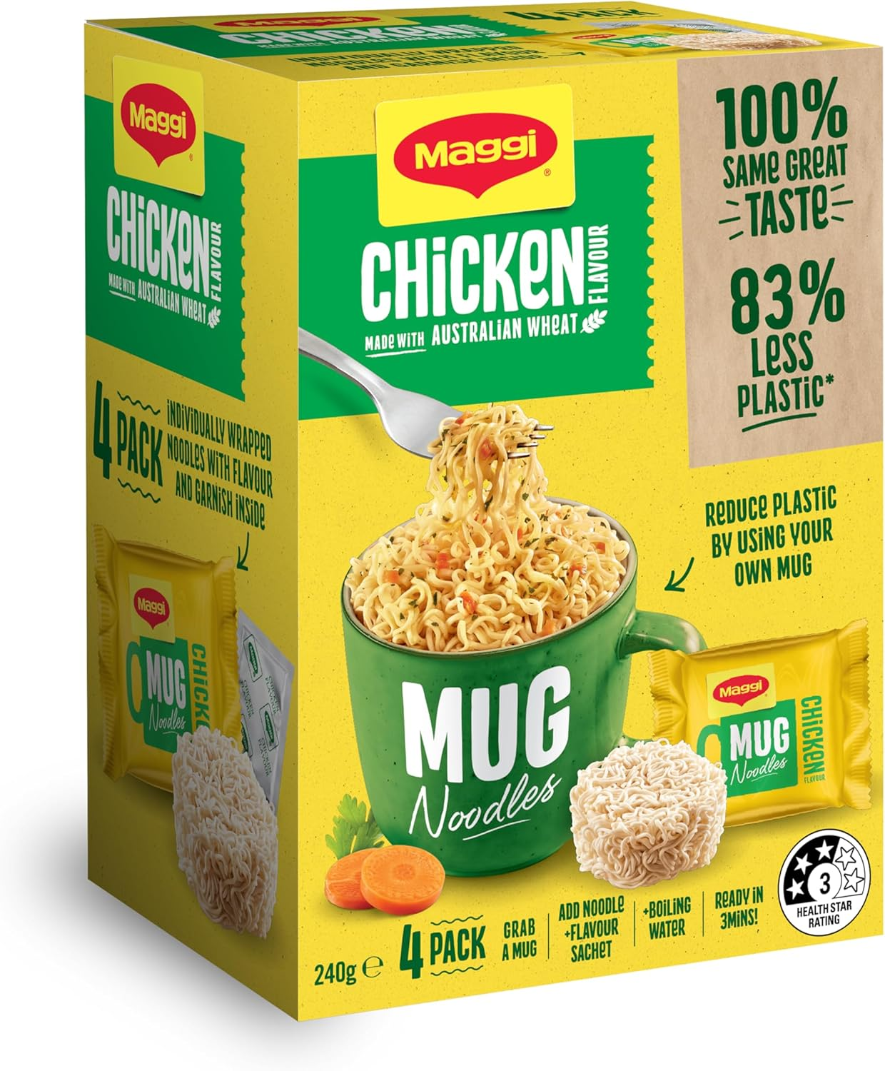 Maggi Chicken Noodles Mug 60 G (Pack of 4X4) image number 1