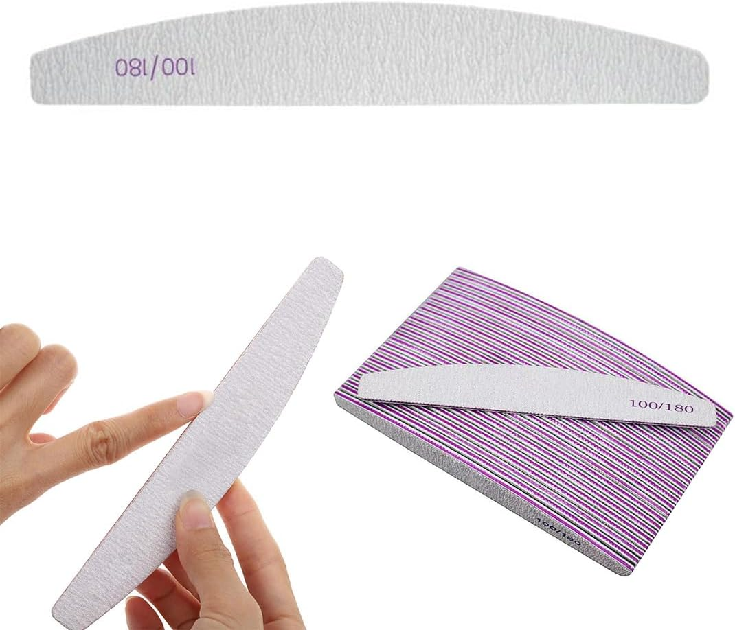 GGUFAY Pack of 25 Nail Files, Professional Nail Files for Gel Nails, Natural Nails, 100/180, Washable Double-Sided Nail File for Nails, Hairdressing Salon, DIY Nail Art, Pets image number 4