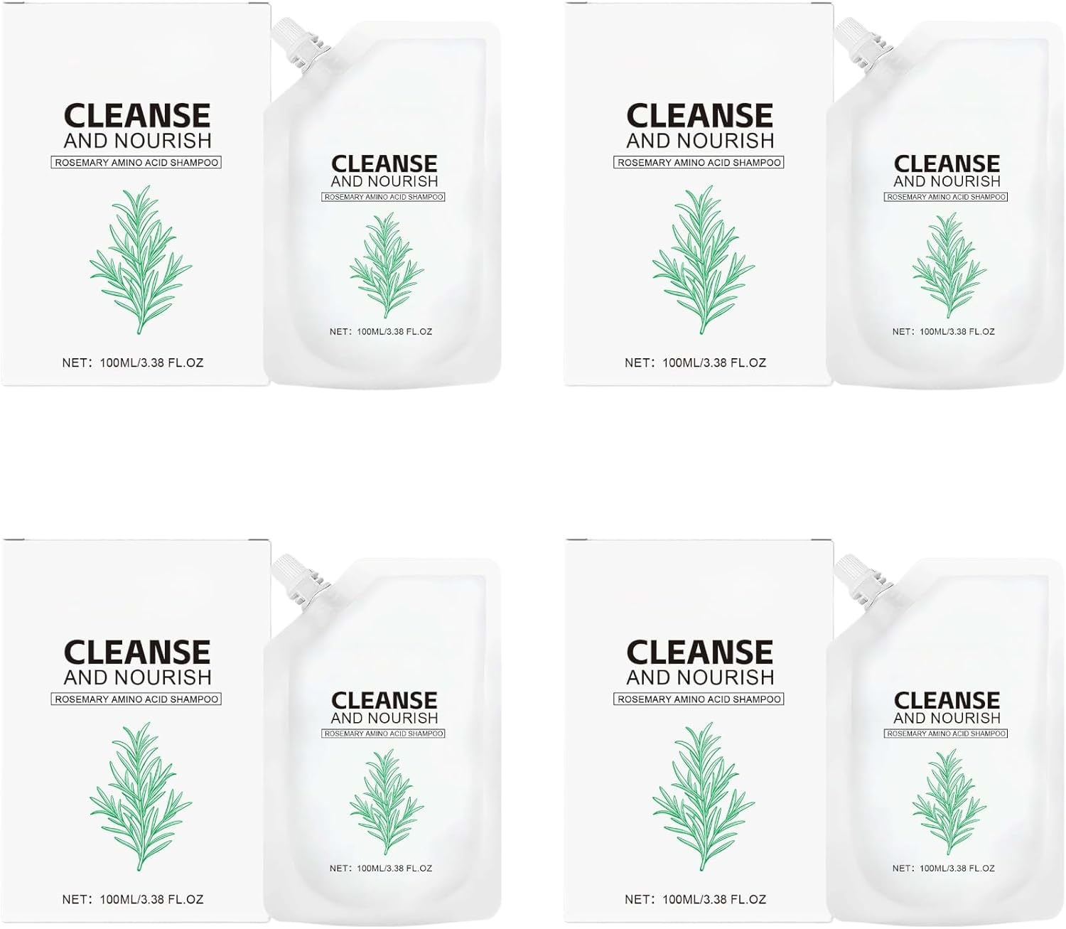 Rosemary Shampoo with Glycol Stearate and Cocamide DEA &ndash; Hydrating Cleanser for Dry Hair &ndash; Gentle Scalp Care and Daily Use (1Pcs)