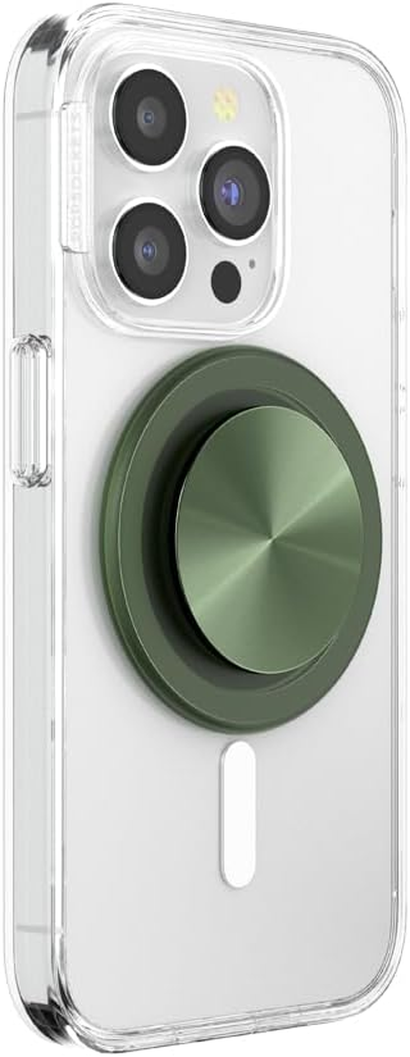 Popsockets Phone Grip for Magsafe with Kickstand, Magnetic Stand, Swappable Top, Secure Hold for Iphone Magsafe Cases, Phone & Tablet Grip - Aluminium Radial Olive - Olive image number 3