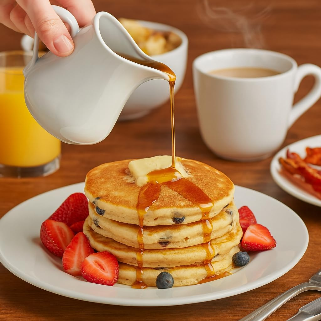 HIC Kitchen Creamer Pitcher with Handle, Fine Porcelain, 4-Ounce Capacity, for Coffee, Tea, Dressings, Sauces, Set of 2 image number 2