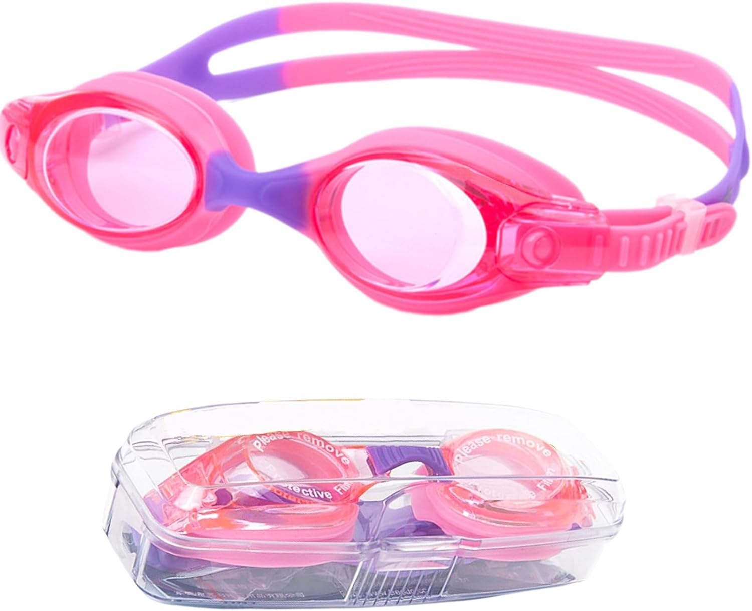 Kids Swimming Goggles anti Fog Kids-Goggles No Leaking Water Pool Goggles,Adjustable Toddler Swim Goggles with UV Protection,Clear Vision Swimming Goggles for Boys Girls Youth Kids