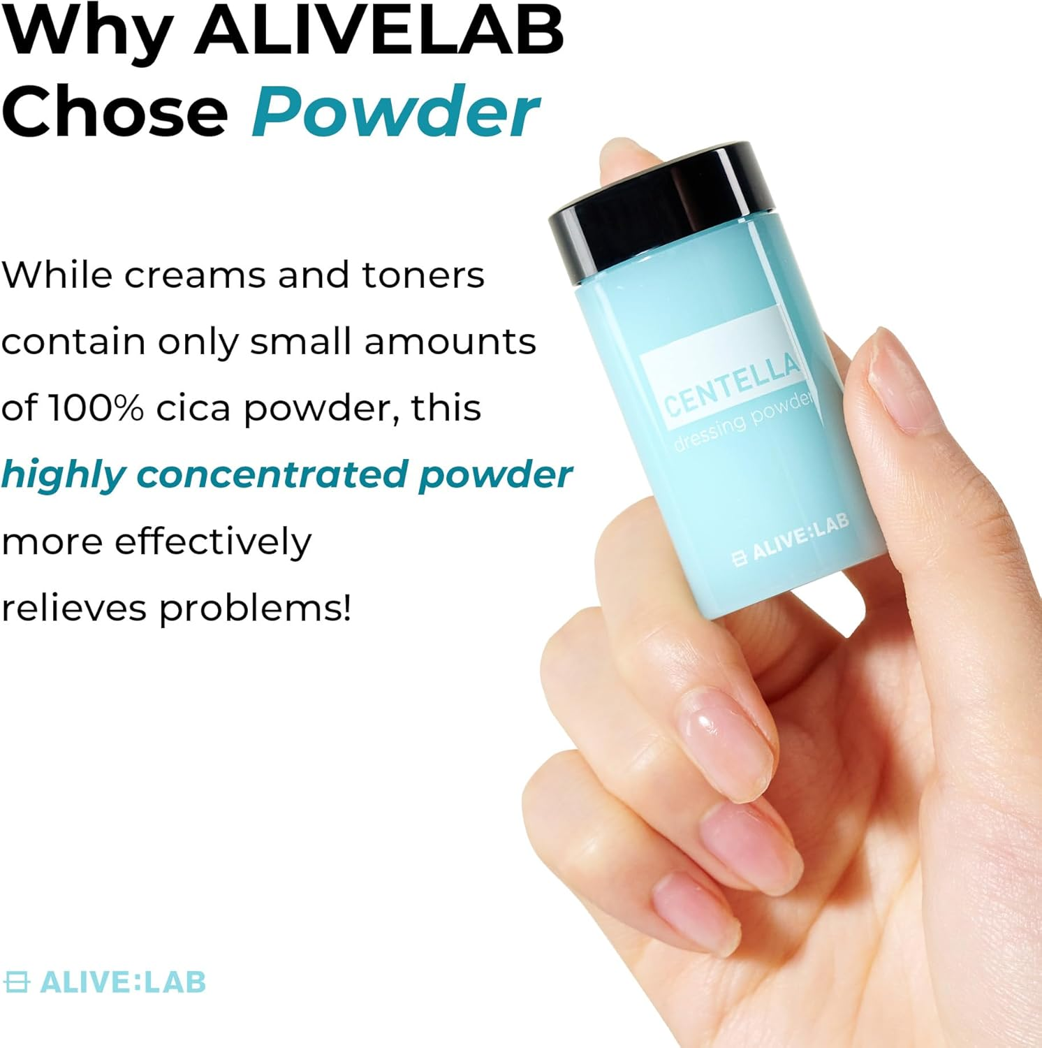 ALIVELAB Centella Dressing Powder &ndash; Acne Spot Treatment for Sensitive & Oily Skin &ndash; Fast Drying Blemish Healing Formula with Centella Asiatica for Redness Relief & Oil Control &ndash; 8Ml image number 2