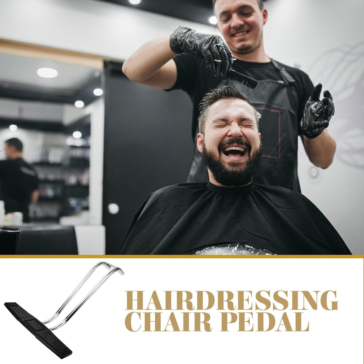 Salon Chair Foot Rest Replacement Pedal - Durable Footrest Attachment for Barber and Massage Chairs - Comfort Adjustable Salon Foot Rest Equipment