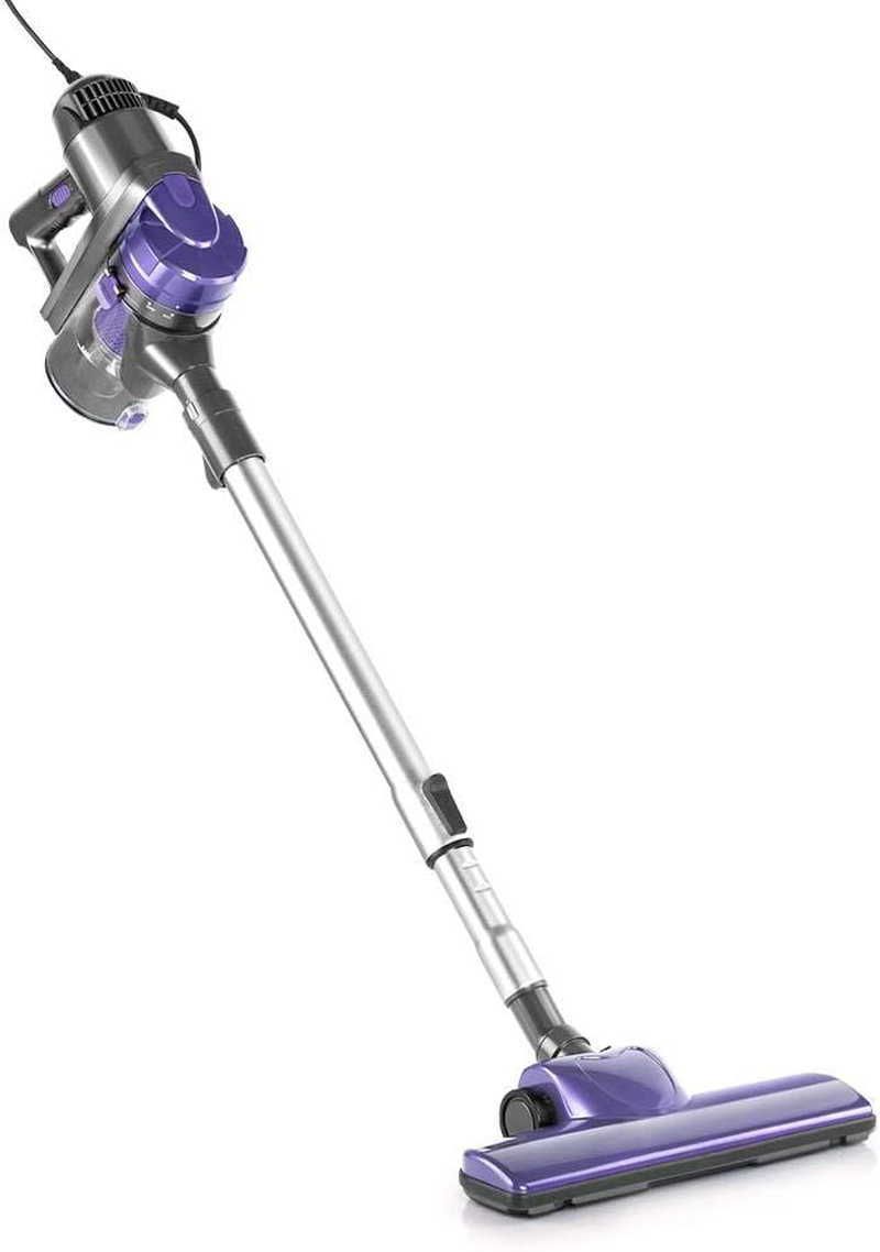 Devanti Stick Vacuum Cleaner, Corded Handheld Hand Held Strong Suction Handstick Bagless Car Vac Purple Compact Dustbuster Sweeper Dust Buster Portable for Home Car Stairs, Purple image number 6