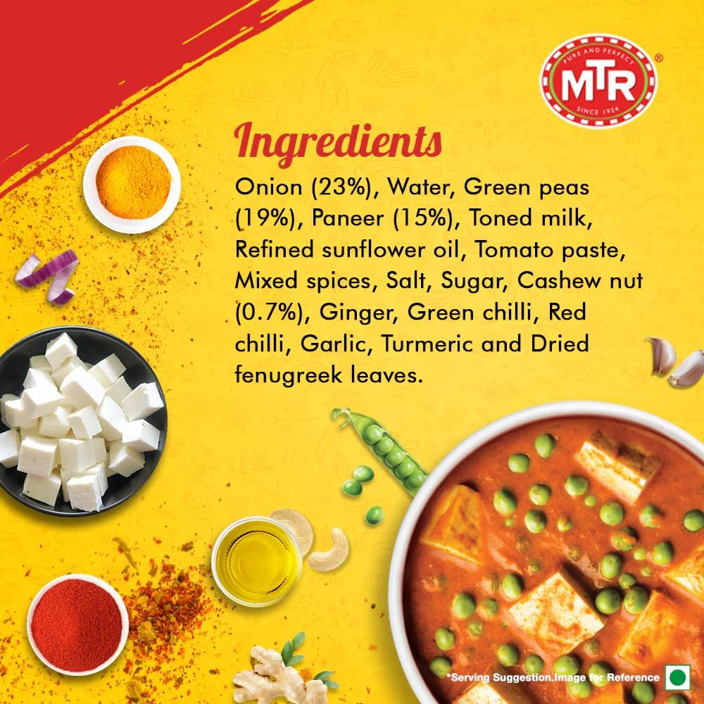 MTR Ready-To-Eat Mutter Paneer, 300 G image number 2