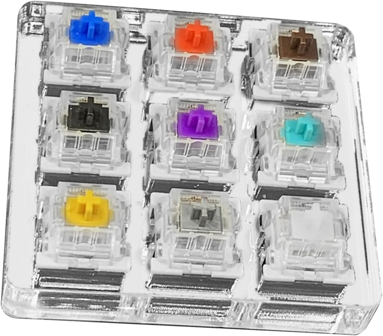Tester Mechanical Keyboards - Acrylic Base Blank Keycaps | 16-Key Tester | Testing Tool Mechanical Keyboard Switches | Keyboards Testing Tool for Multi-Axis Test Function Keyboards Testing Tool
